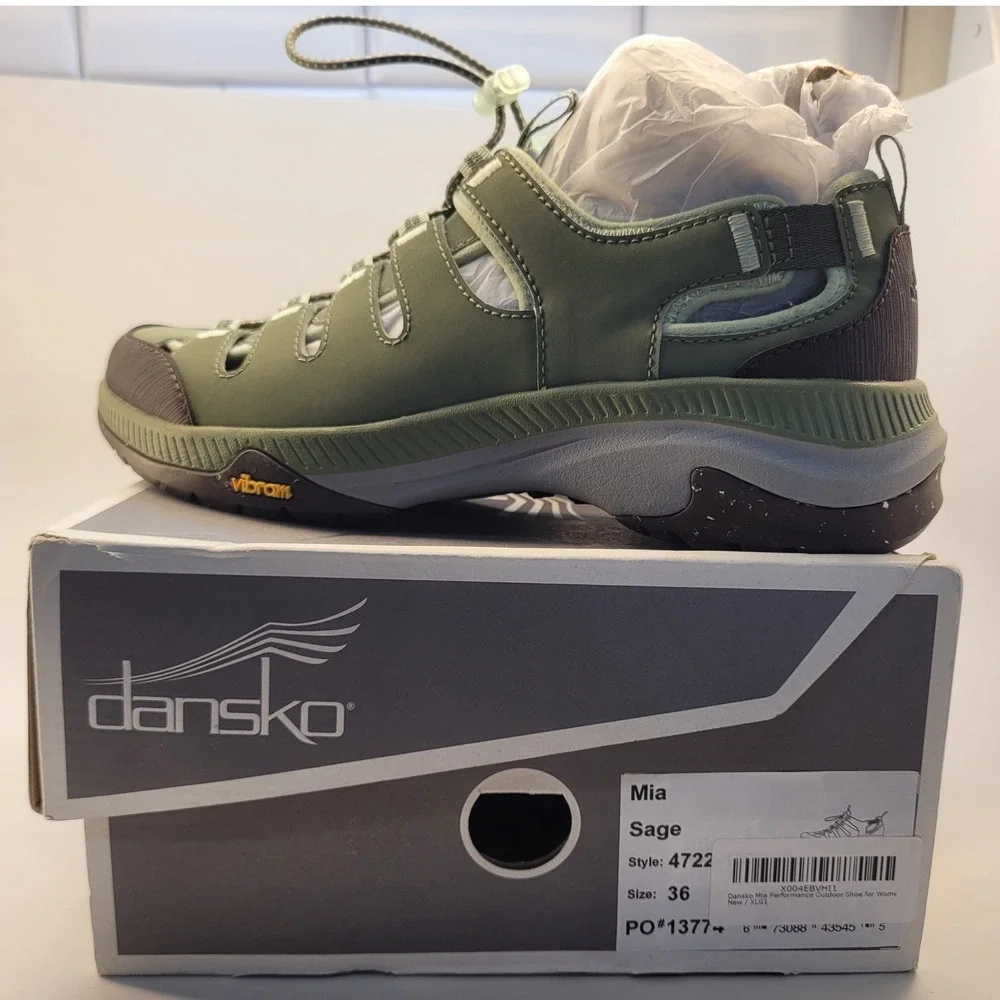 Dansko Mia Sage Green Performance Outdoor Shoes Womens Size‎ 36 4722137800